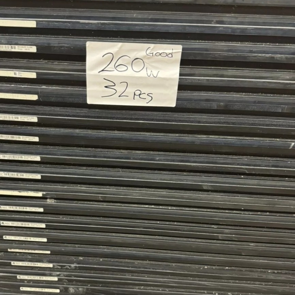 10 Used solar panel 250Watt-415Watt tested working mixed brand Black frame